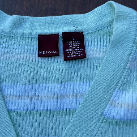 Merona Women's Knit Top - Striped Pastel - Size Large - Picture 3 of 3